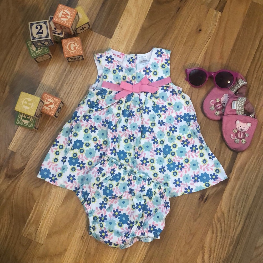 Little Bitty Sleeveless Floral Dress with Bloomers